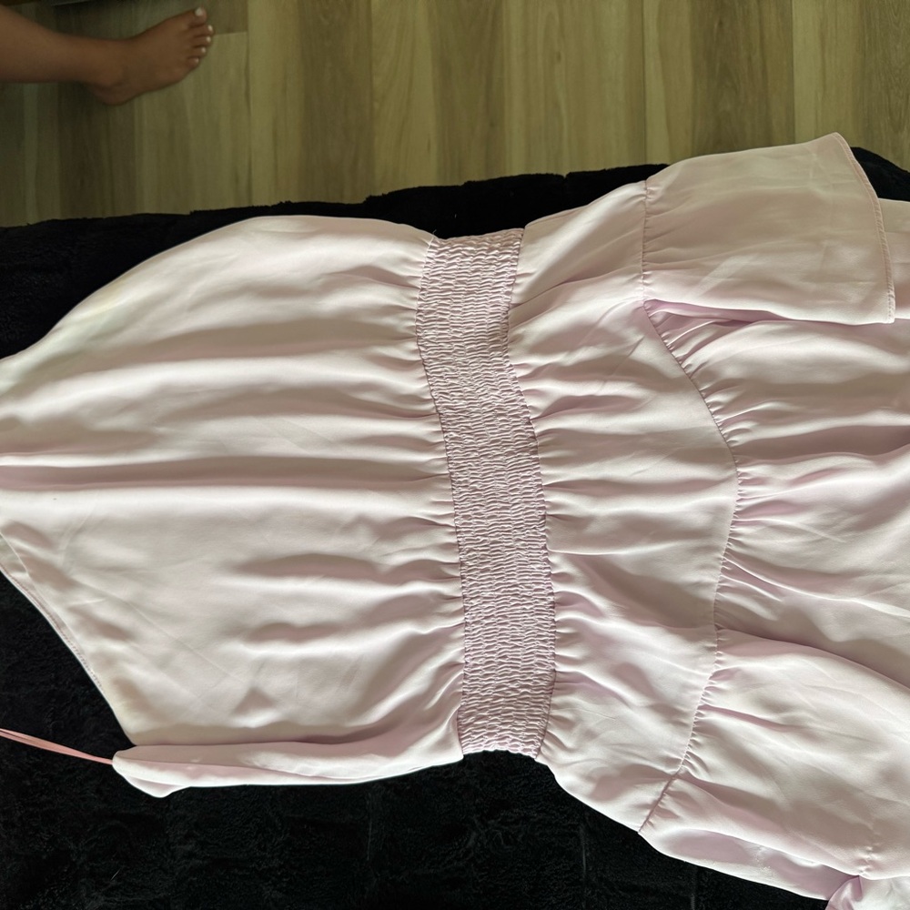 Light Purple One Shoulder Dress with Ruffles